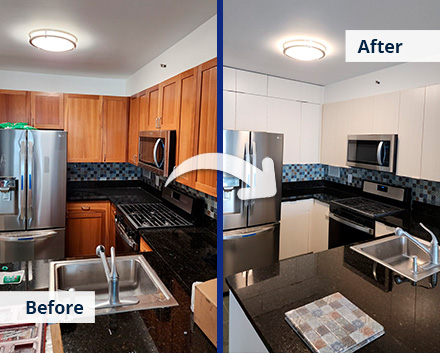 Kitchen with Refaced Cabinets in Tampa